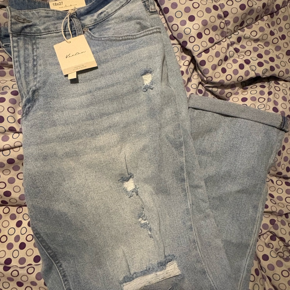 KanCan High Rise Boyfriend Jeans - Denim Blue